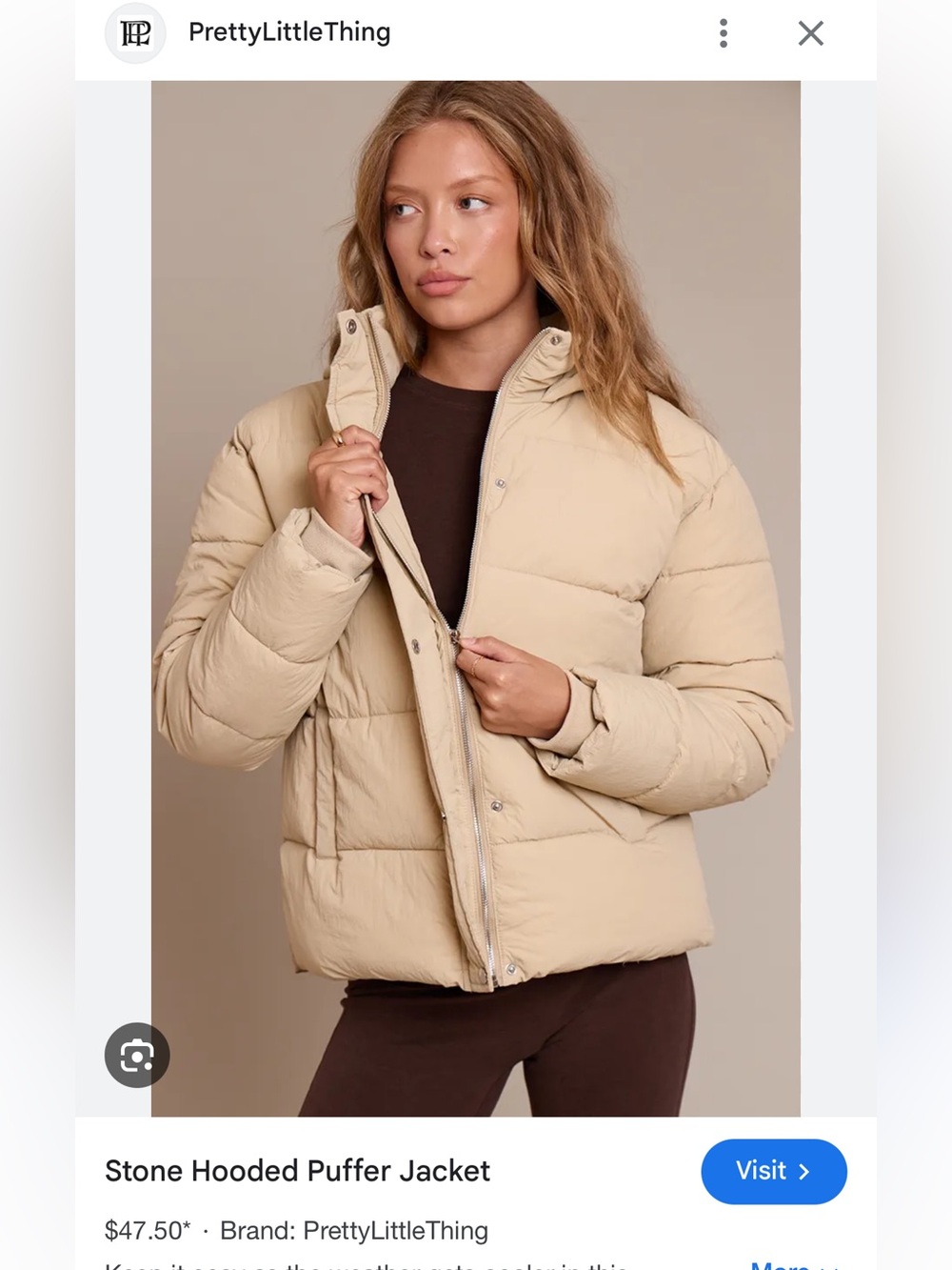 PrettyLittleThing puffer jacket - Picture 2 of 4